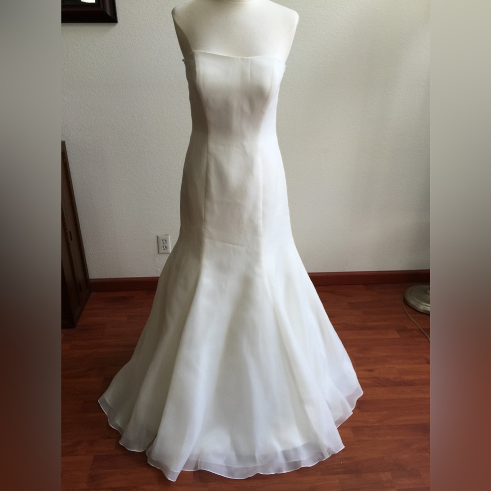 Brand New Fit to Flare organza Bridal dress